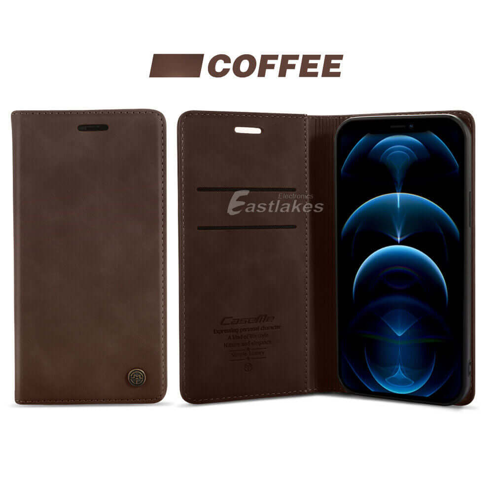 Retro Leather Flip Wallet Card Case Cover For Apple iPhone 15 14 13 12 Pro Max mini